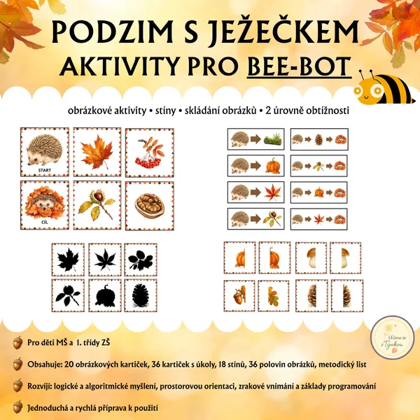 PODZIM S JEŽEČKEM - Aktivity pro Bee-bot 1