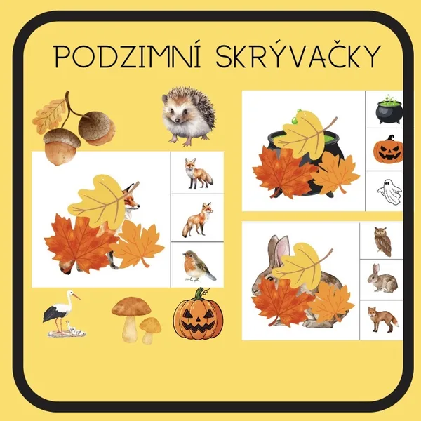 Podzimní skrývačka - 20 skrývaček do MŠ 1
