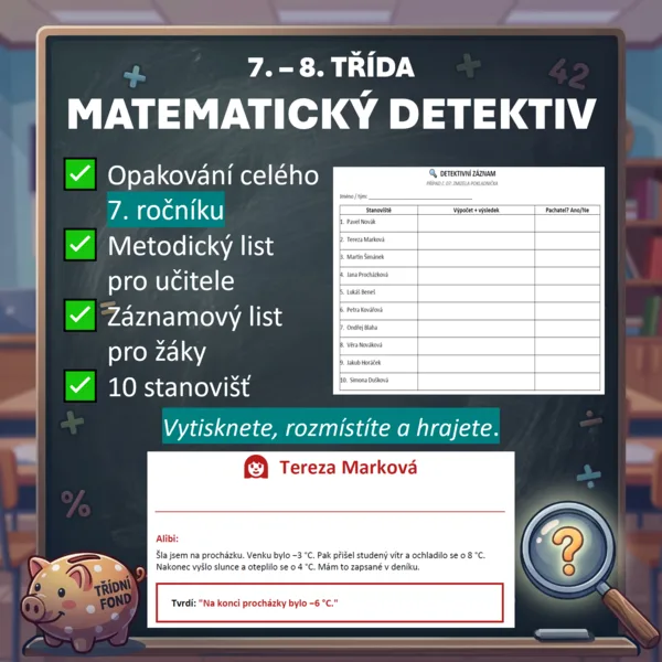 🕵️ Matematický detektiv | Opakování pro 7. - 8. třídu 1
