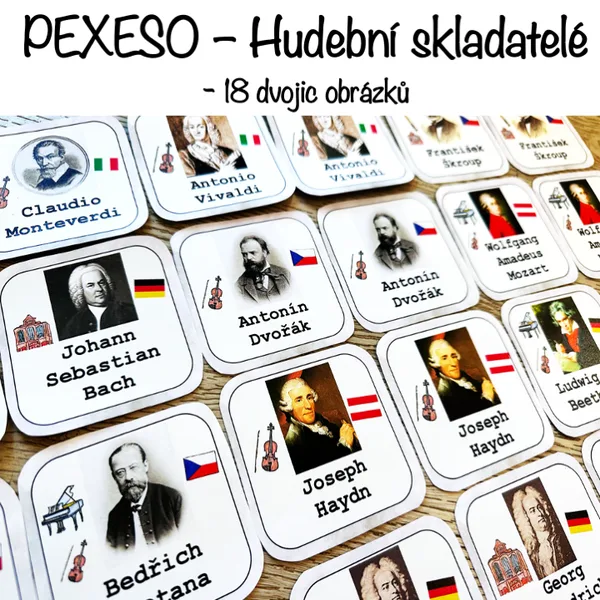 Pexeso - Hudební skladatelé 1