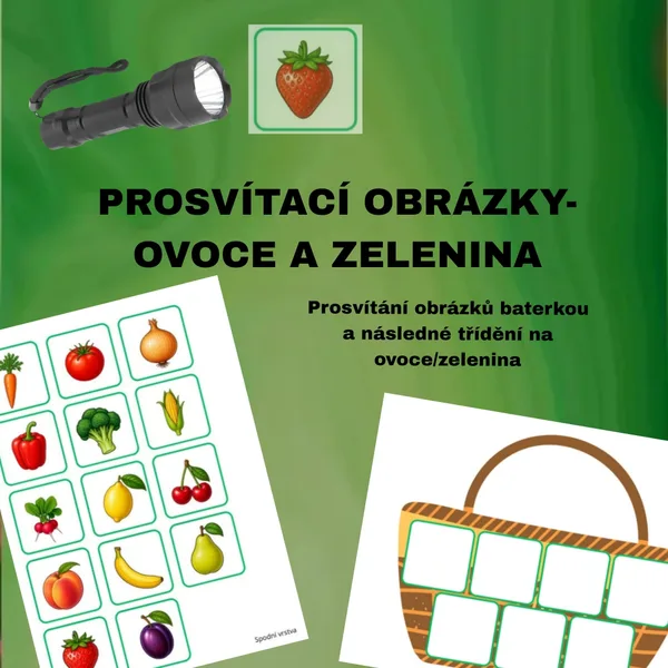 Prosvítací obrázky - Ovoce a zelenina 1