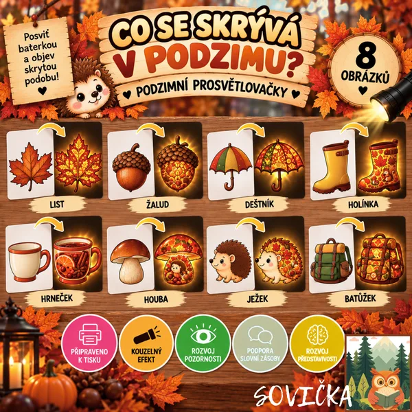 🍂 CO SE SKRÝVÁ V PODZIMU? – PODZIMNÍ PROSVĚTLOVAČKY 🔦 1