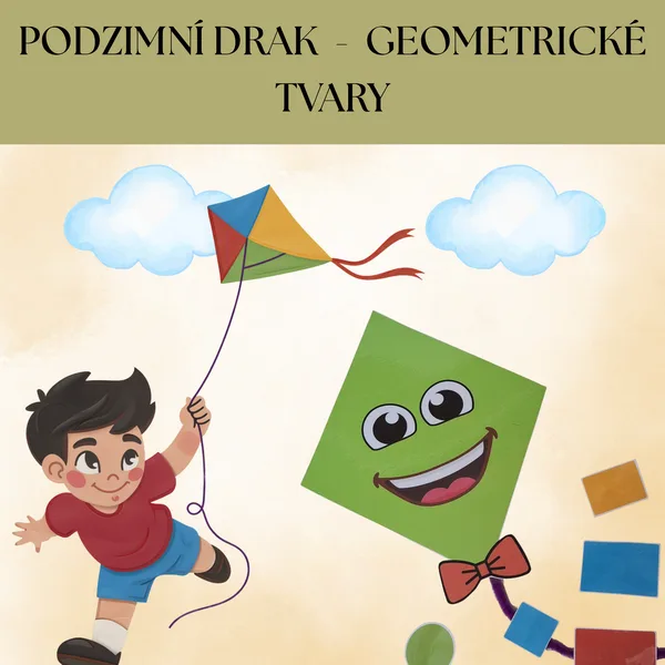 Podzimní drak - geometrické tvary 1