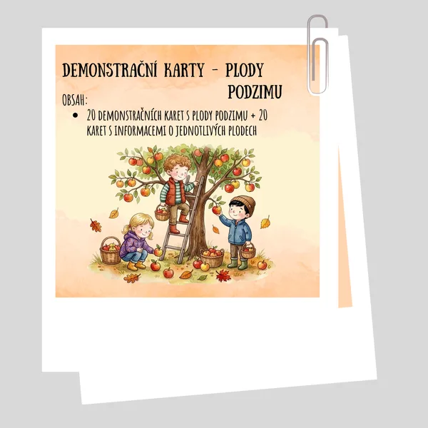 Demonstrační karty - Plody podzimu 1