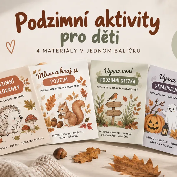 Podzimní aktivity pro děti | 4 materiály v jednom balíčku 1