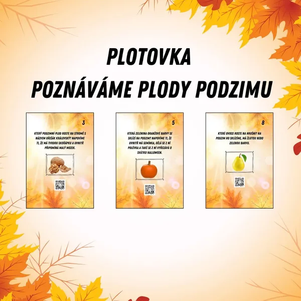 POZNÁVÁME PLODY PODZIMU - plotovka pro MŠ 1