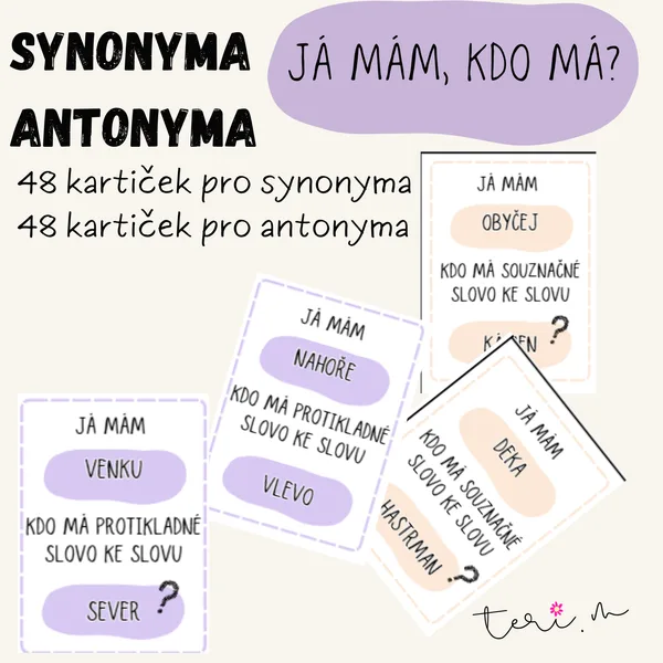 JÁ MÁM, KDO MÁ - synonyma, antonyma 1