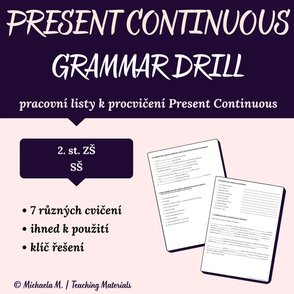 Present Continuous - grammar drill 1
