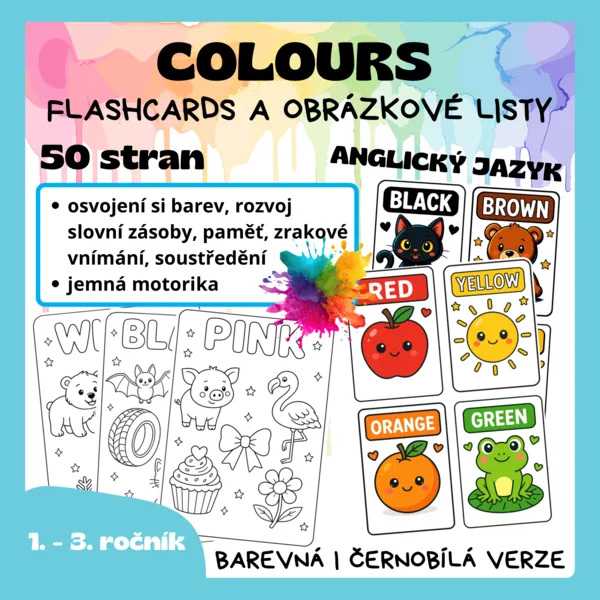 COLOURS - flashcards a obrázkové listy 1