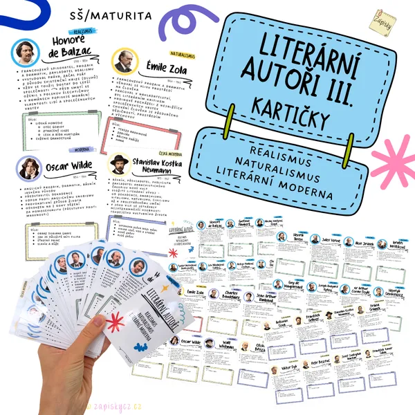 Literární autoři III. - realismus, naturalismus, literární moderna 1