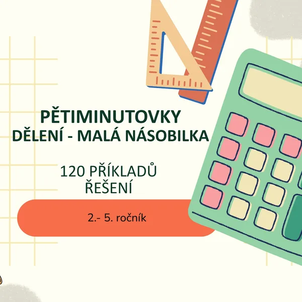 Pětiminutovky - Dělení (malá násobilka) 1