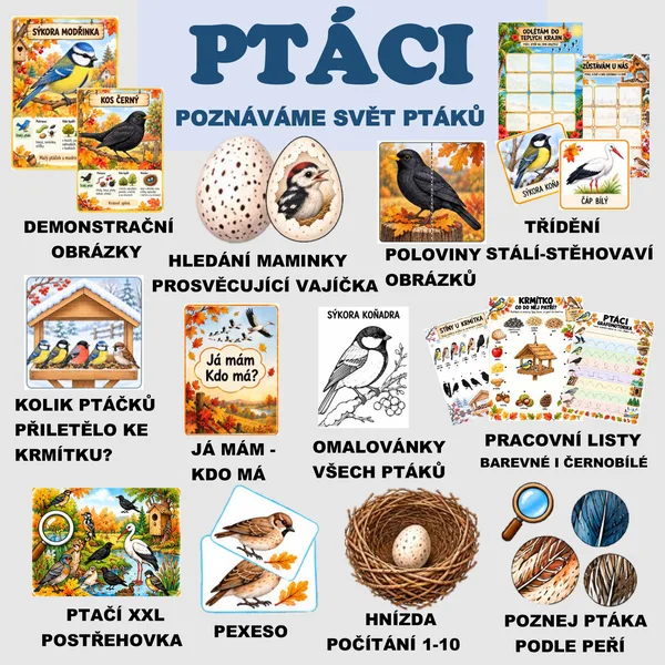 PTÁCI - poznáváme svět ptáků 1