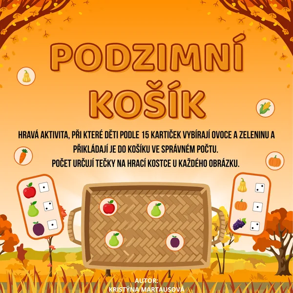 Podzimní košík - Sbírej podle počtu 🧺🍎 1