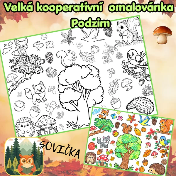 🍂 Velká kooperativní omalovánka – Podzim 1