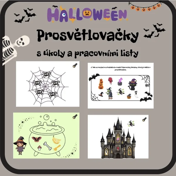 HALLOWEEN PROVĚTLOVAČKY S PRACOVNÍMI LISTY 1