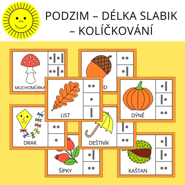 PODZIM – DÉLKA SLABIK – KOLÍČKOVÁNÍ 1