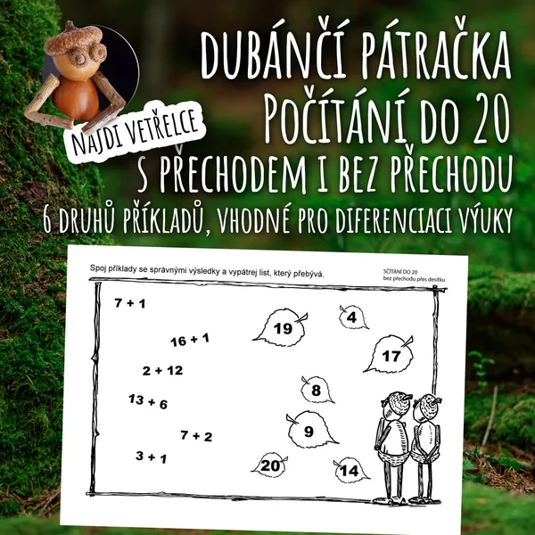 Dubánčí pátračka - Počítání do 20 s přechodem i bez přechodu 1