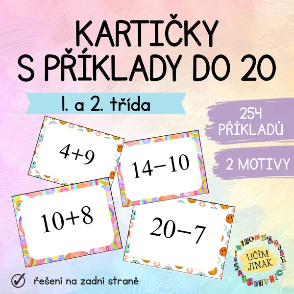 Kartičky s příklady v oboru do 20 1