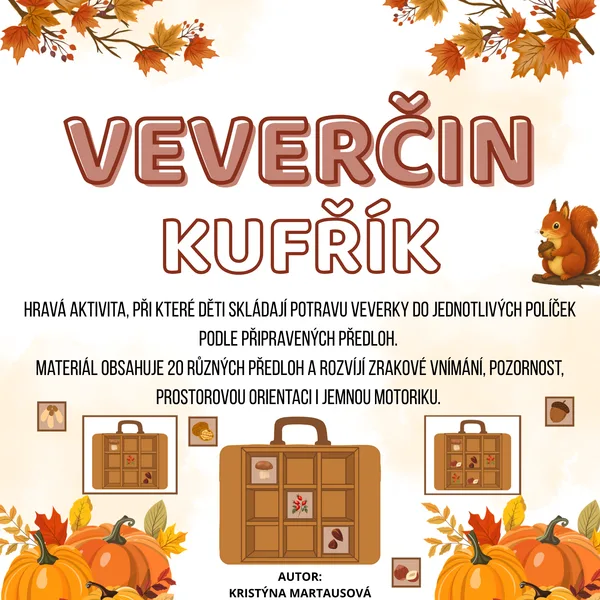 Veverčin kufřík - Skládání podle předlohy 🐿️🧳 1