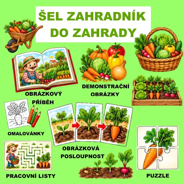 Šel zahradník do zahrady 1
