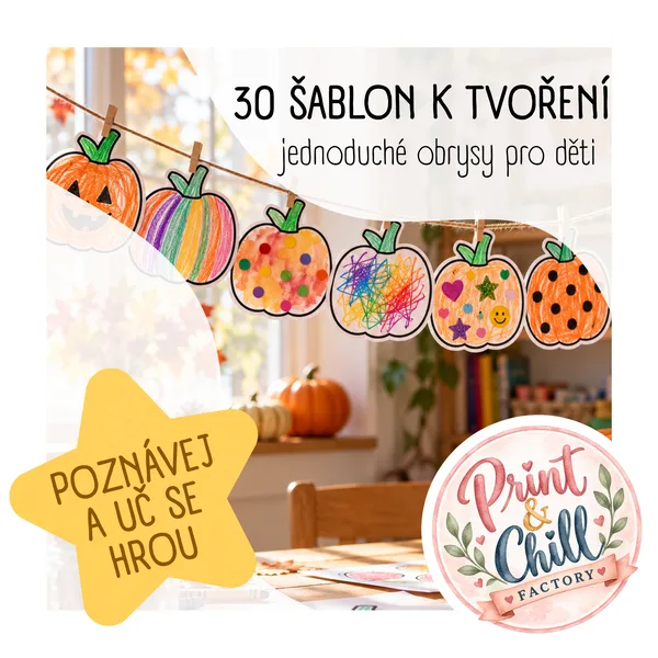 30 ŠABLON K TVOŘENÍ – jednoduché obrysy pro děti ✂️🎨 1