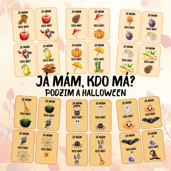 🍂🎃 JÁ MÁM, KDO MÁ? – PODZIMNÍ A HALLOWEENSKÁ VERZE 🎃🍂 1