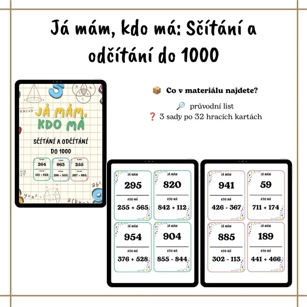 Já mám, kdo má: Sčítání a odčítání do 1000 1