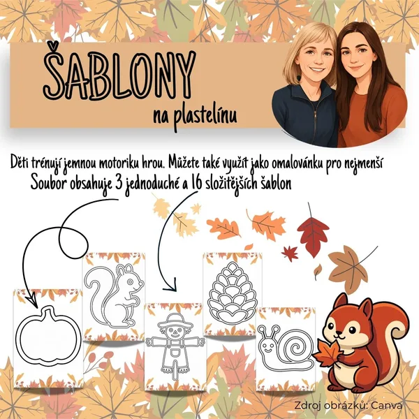 Šablony na plastelínu 1