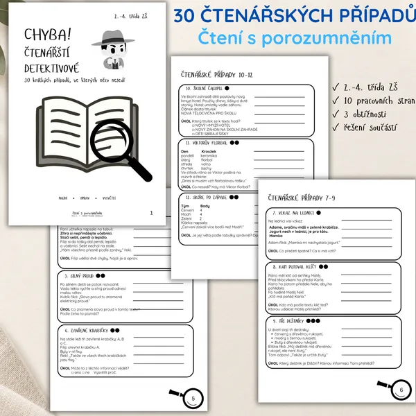 CHYBA! – Čtenářští detektivové | 30 krátkých případů na čtení s porozuměním 1