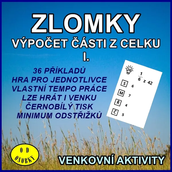 ZLOMKY - VÝPOČET ČÁSTI Z CELKU I. 1