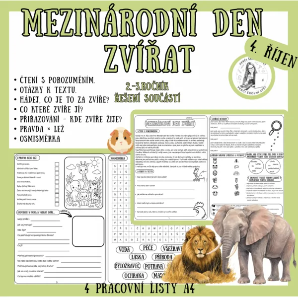 MEZINÁRODNÍ DEN ZVÍŘAT 1