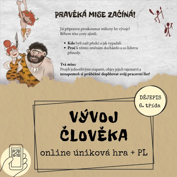 VÝVOJ ČLOVĚKA (online úniková hra + pracovní list) 1