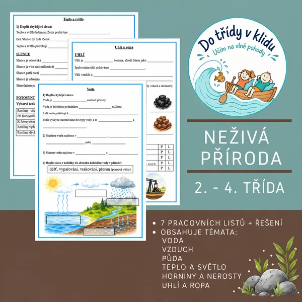 Neživá příroda pro 3.třídu - pracovní listy 1