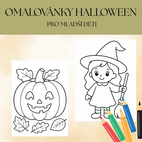 Halloween omalovánky - pro mladší děti 1