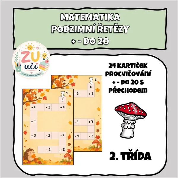 Podzimní matematické řetězy do 20 1