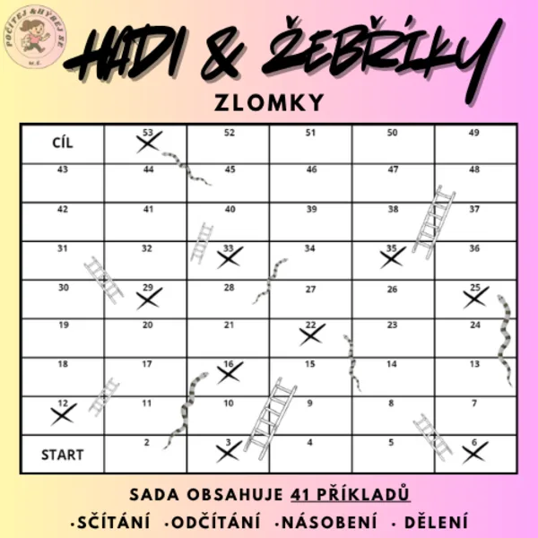 Hadi & Žebříky - zlomky 1