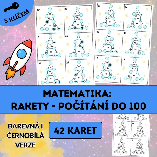 Matematika: Rakety – počítání do 100 1