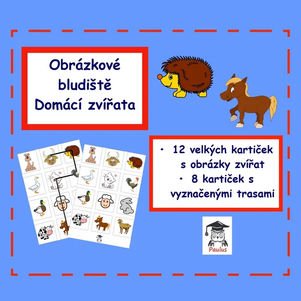 Obrázkové bludiště Domácí zvířata 1