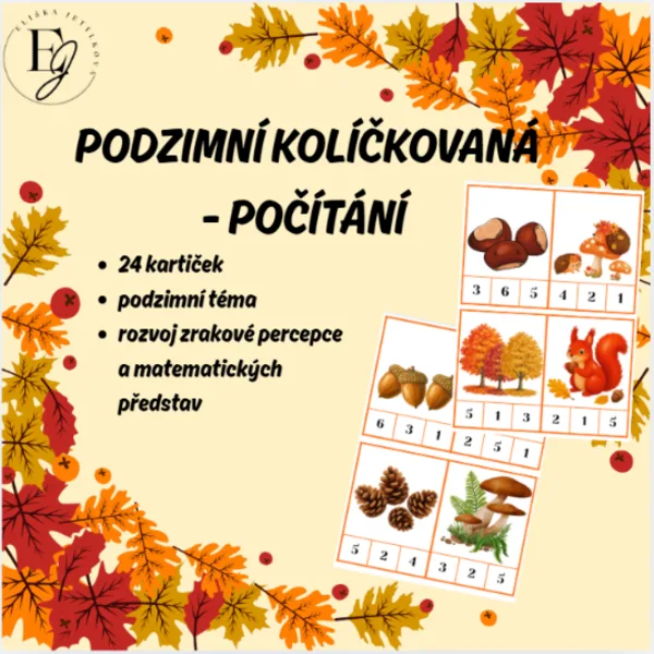 Podzimní kolíčkovaná - počítání 1