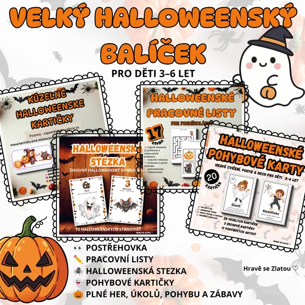 🎃 Velký halloweenský balíček pro děti 3–6 let 1