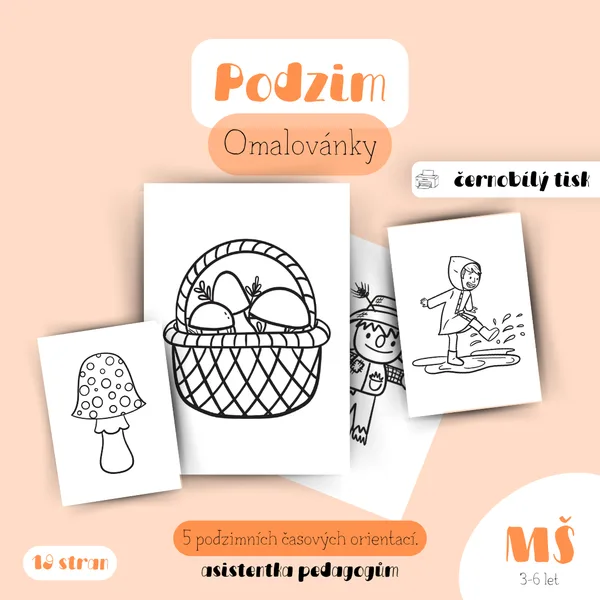 Podzim - Omalovánky 1