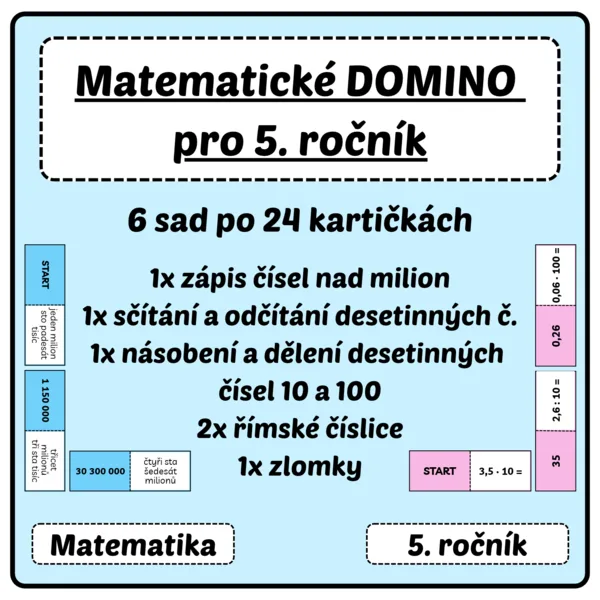 Matematické domino 5. ročník 1