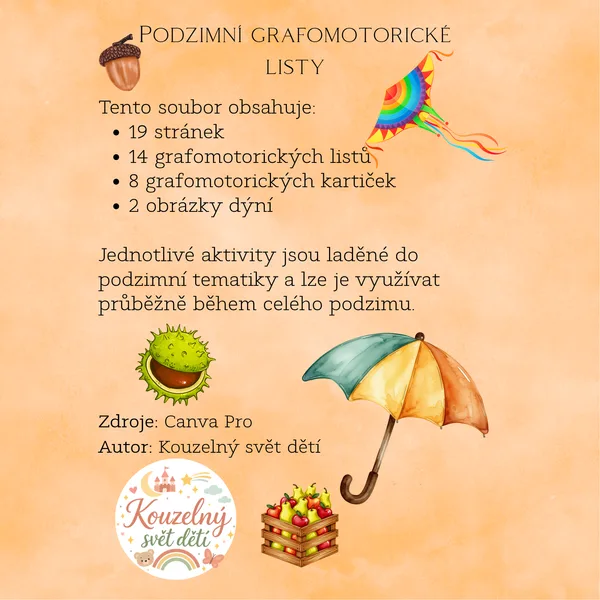 Podzimní grafomotorické listy 1