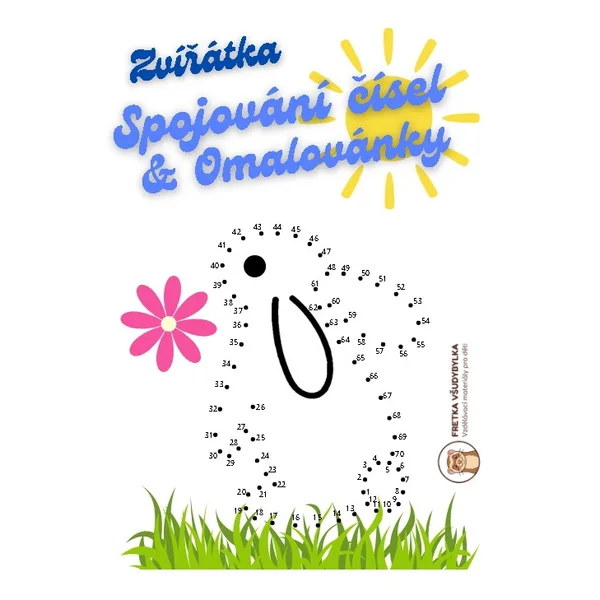 ZVÍŘÁTKA - Spojování čísel & omalovánky 1