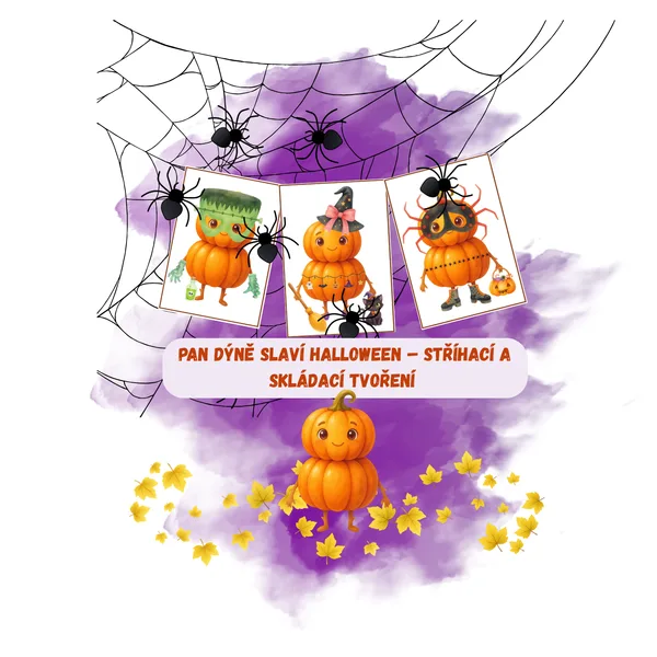 Pan Dýně slaví Halloween – Stříhací a skládací tvoření 1