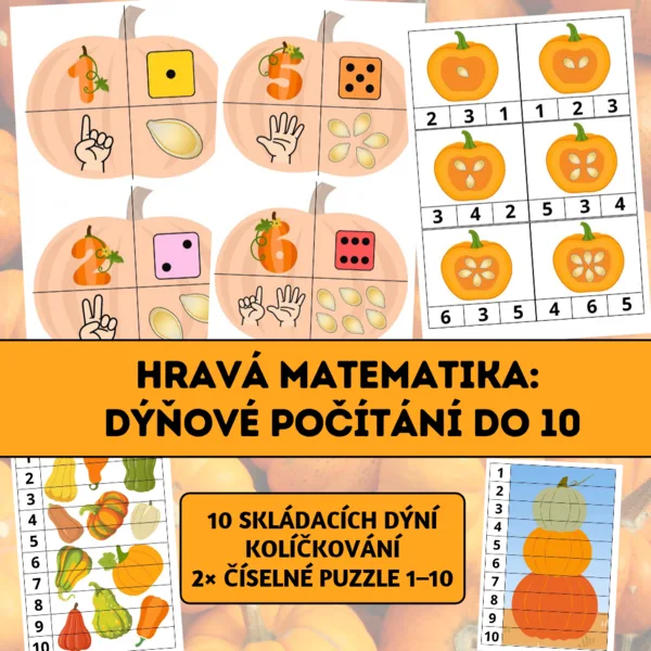Hravá matematika: Dýňové počítání do 10 1
