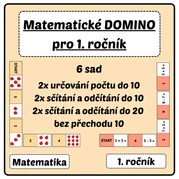 Matematické DOMINO pro 1. ročník 1