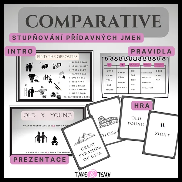 Comparative - stupňování přídavných jmen - porovnávání 1