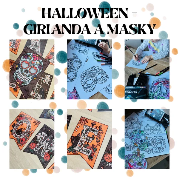 Halloween - girlanda a masky 1
