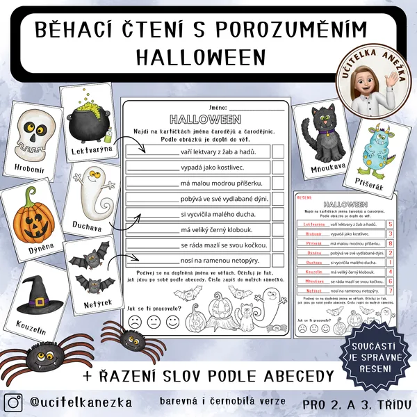 HALLOWEENSKÉ BĚHACÍ ČTENÍ S POROZUMĚNÍM 1